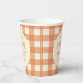 Vier ooit Zoet Perzik Fruit 4e Verjaardagsfeest Papieren Bekers (Rechts)