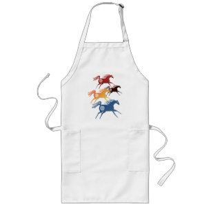 Vier oude paarden Apron Lang Schort