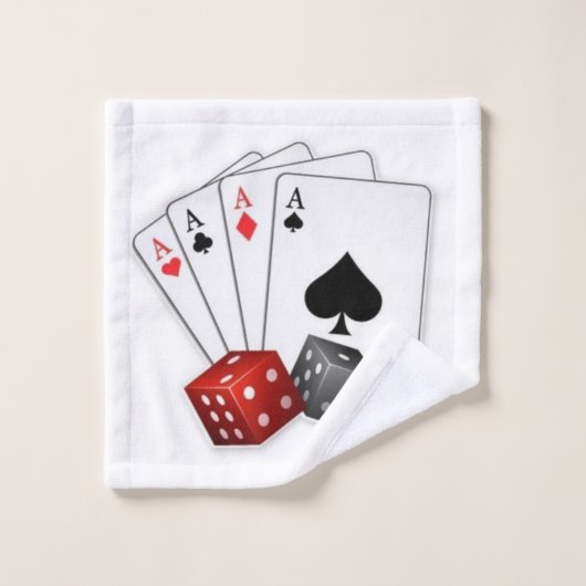 Vier ozen en dices bad handdoek (Wasdoekje)