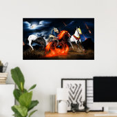 vier paard van bijbelbaar bijbelachtig poster met (Thuiskantoor)
