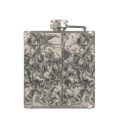 Vier paarden van de Apocalyps van Durer Heupfles (Achterkant)