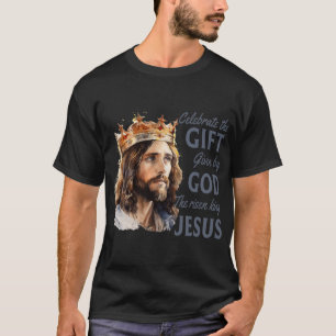 Vier Paasjezus De Koning is Christelijk opgestaan T-shirt
