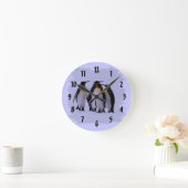 Vier penguins wandklok ronde klok (Huis)