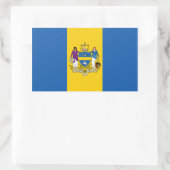 VIER Philadelphia Flag Rechthoekige Sticker (Tas)