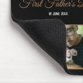Vier Photo Collage First Fathers Day Script Black Muismat (Hoek)