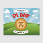 Vier Pi Day Magnet Kaart (Voorkant)