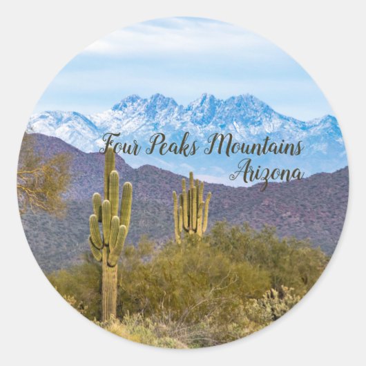 Vier pieken MTS Winter, Arizona 3" Stickers 6 Pack (Voorkant)