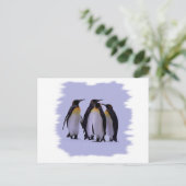 Vier pinguïns briefkaart (Staand voorkant)