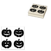 vier pompoenen rubberstempel (Gestempeld)