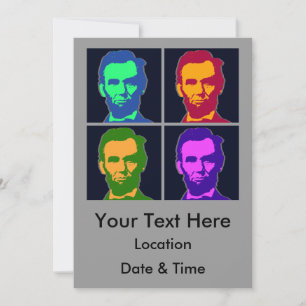 Vier Pop Art Abraham Lincolns Kaart