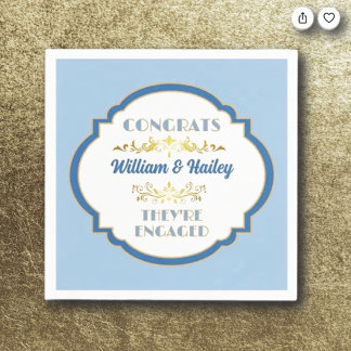 Vier! Prachtig verlovingsfeest Servet
