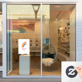 Vier Pride Gay LGBT Rainbow Raamsticker