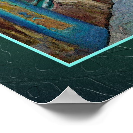 Vier Rabbis die rondlopen in Jerusalem Street Art  Poster (Hoek)