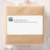 Vier rastermonogram Avery Label (Insitu)