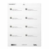 Vier rastermonogram Avery Label (Full Sheet)