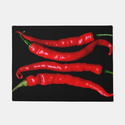 Vier Red Chilies DM arc4 Deurmat (Voorkant)