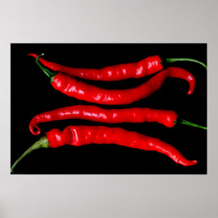 Vier Red Chilies-wapens Poster