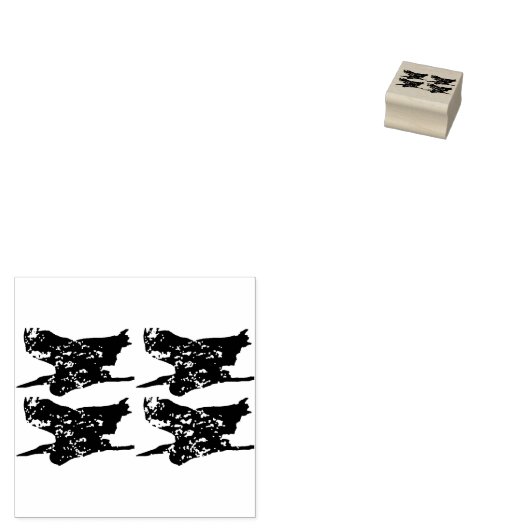 Vier reigers 	rubberstempel (Gestempeld)