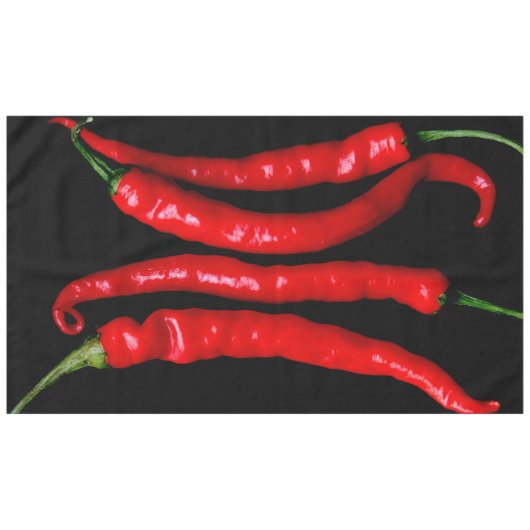 Vier Rode Chilies 60x104 TCCN Tafelkleed (Voorkant (Horizontaal))