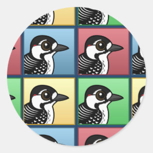 Vier rode kakkerverkenner ronde sticker