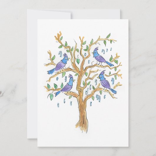 Vier Roeiende Vogels Kaart (Voorkant)