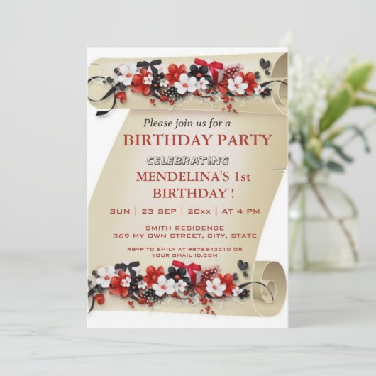 Vier samen met ons onze vreugdevolle verjaardag! kaart (Staand voorkant)