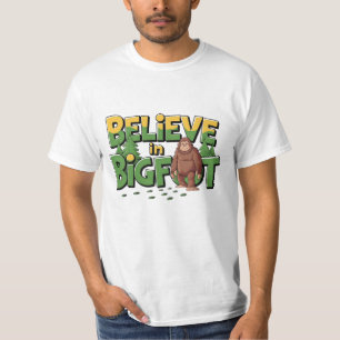 Vier Sasquatch Mystique met leuke Design T-shirt