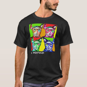 Vier schattige doggies voor hondenliefhebbers. t-shirt