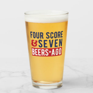 Vier Score en zeven Beers Ago Vierde Glass Glas