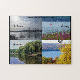 VIER SEIZOEN OP DE CAYUGA LAKE Puzzle Legpuzzel