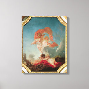 Vier seizoenen in de Salle du Conseil - zomer Canvas Afdruk