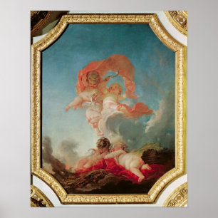 Vier seizoenen in de Salle du Conseil - zomer Poster