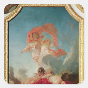 Vier seizoenen in de Salle du Conseil - zomer Vierkante Sticker