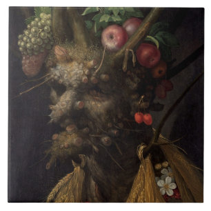 Vier Seizoenen in het One Head, c.1590 2 Tegeltje