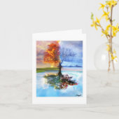 Vier seizoenen kaart (Gele Bloem)