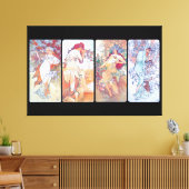 Vier Seizoenen, Mucha Faux Canvas Print (Insitu (Woonkamer))