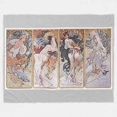 Vier seizoenen, Mucha Fleece Deken (Voorkant (Horizontaal))