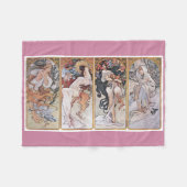 Vier seizoenen, Mucha Fleece Deken (Voorkant (Horizontaal))