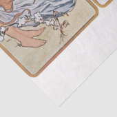 Vier seizoenen, Mucha Tissuepapier (Detail)