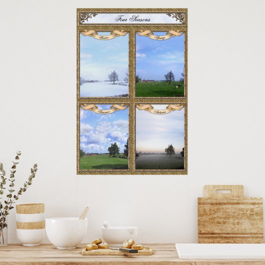 Vier seizoenen poster (Keuken)