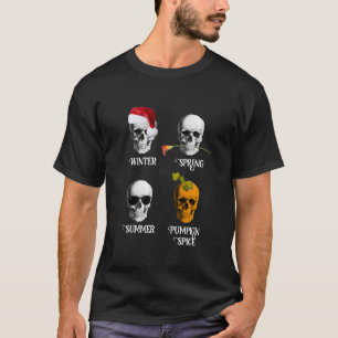 Vier seizoenen schedel t-shirt
