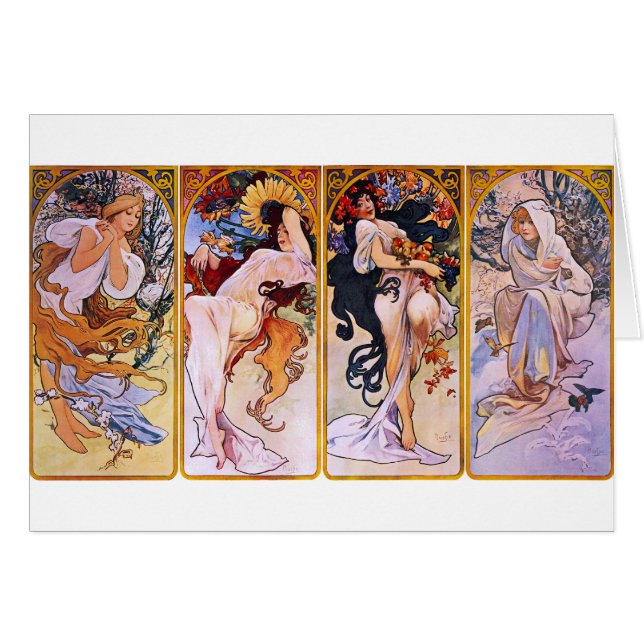 Vier seizoenen van Alphonse Mucha (Voorkant Horizontaal)