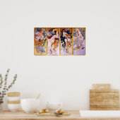 Vier seizoenen van Alphonse Mucha 1895 Poster (Keuken)
