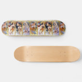 Vier seizoenen van Alphonse Mucha 1895 Skateboard (Horizontaal)