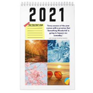 Vier seizoenen - winter, lente, zomer en herfst kalender