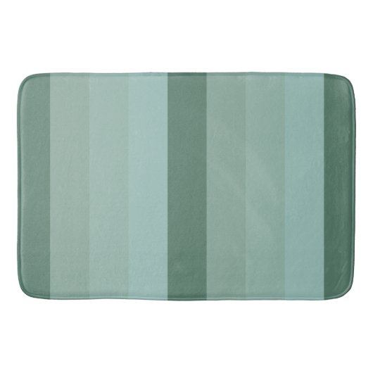 Vier Shades van Groene Stripes Badmat (Voorkant)