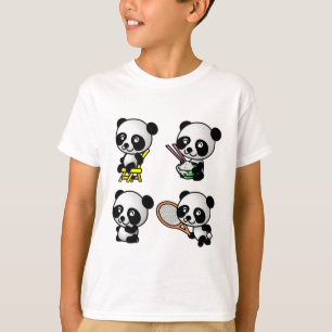 VIER shirt PANDAS - kies stijl - aanpasbaar