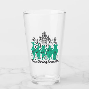 Vier snaardieren Band Pint Glass Glas