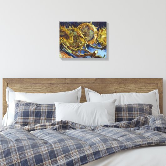 Vier sneeuwbloemen schilderen Vincent van Gogh Canvas Afdruk (Insitu (Slaapkamer))