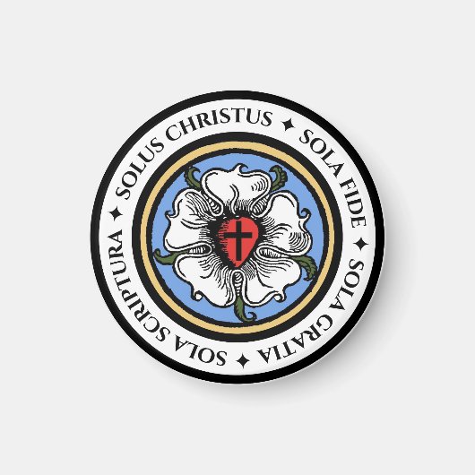 Vier Solas - Lutheran Magneet (Voorkant)